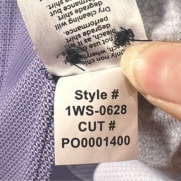 Mizzen Main Shirt Mens Size Large Classic Purple Geometric Stretch Career Button - Picture 8 of 12